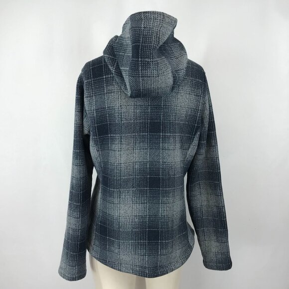 North Face Blue Plaid Women's Hoodie - Picture 5 of 7